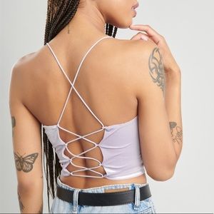 Garage Velvet Criss- Cross Cami